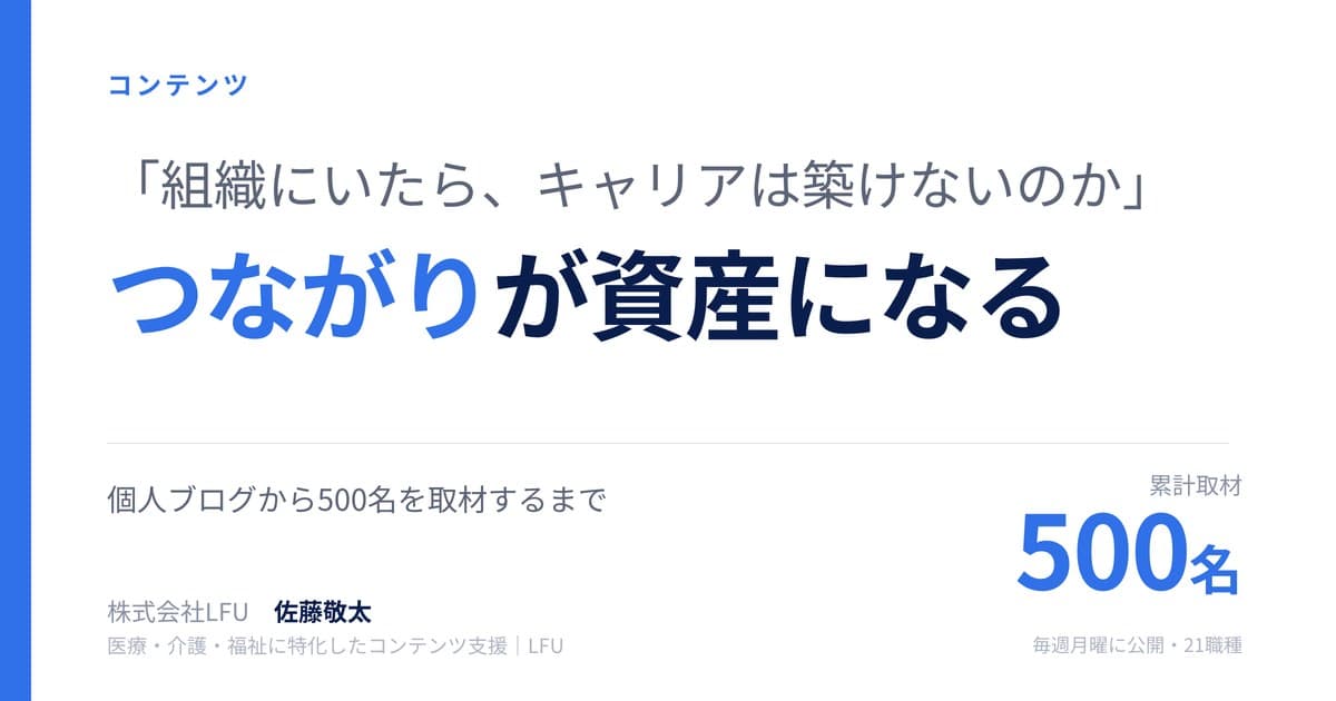 医療のオウンドメディアに、私が賭け続ける理由 — 個人ブログから500名を取材するまで